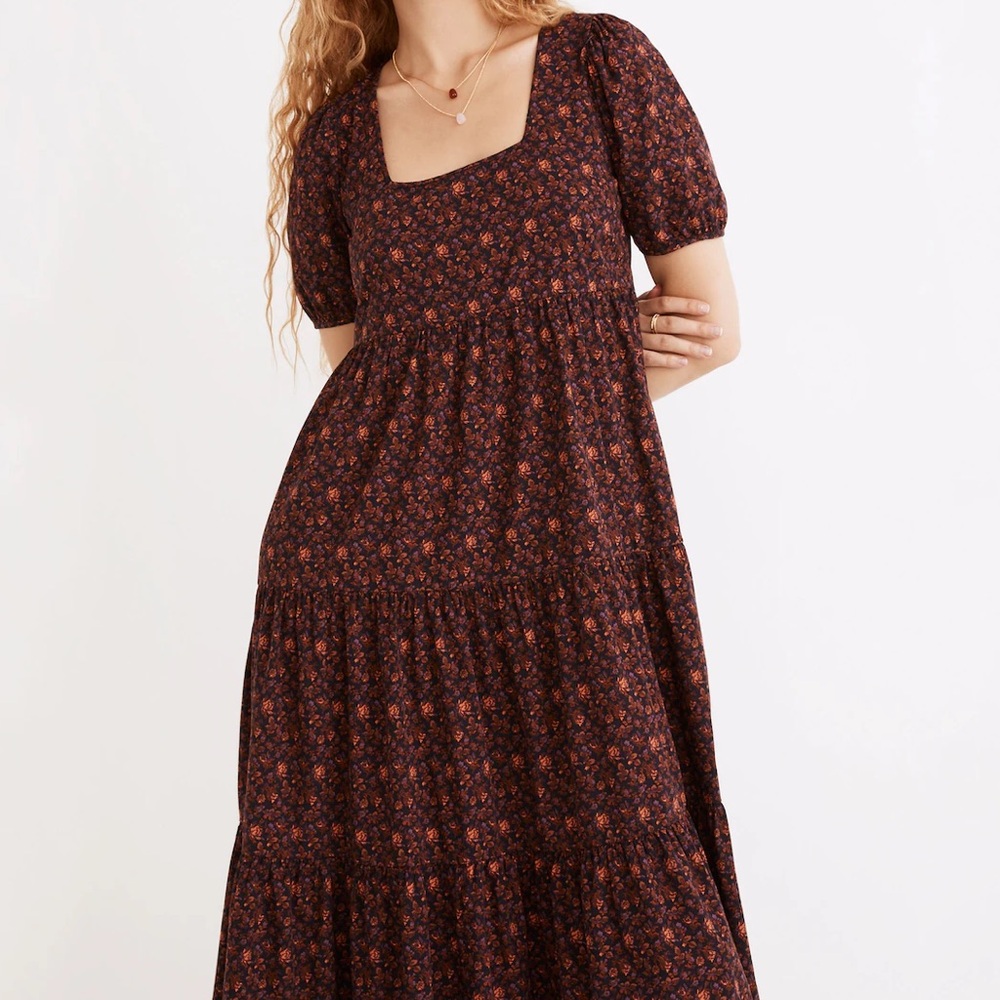 Madewell midi tiered dress